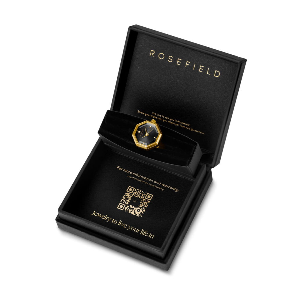 Rosefield - Ringi käekell - kuldne teraskorpus, tume numbrileht - Image 4