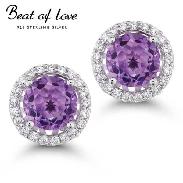 Beat of Love hopeakorvakorut aidoilla ametisteilla-13368