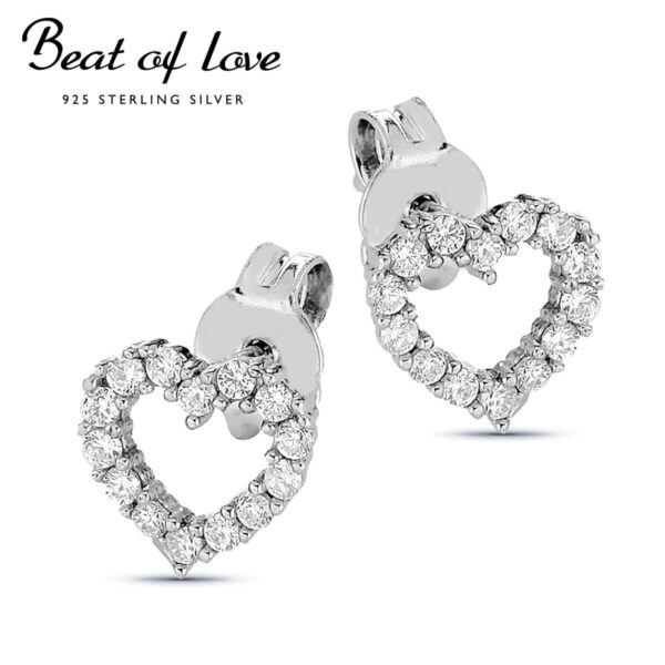 Beat of Love hopeakorvakorut sydän BOL-E0983Z