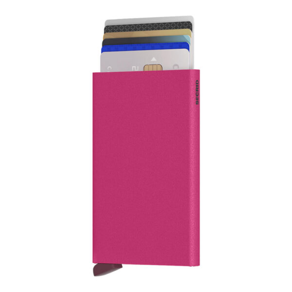 Secrid fuchsianpunainen jauhemaalattu korttikotelo - Cardprotector Fuchsia-230111
