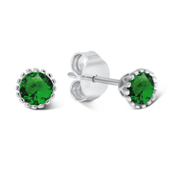 Pinkit pyöreät hopeakorvakorut E-0487pink