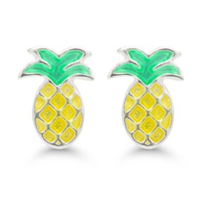 Ananas korvakorut hopeaa