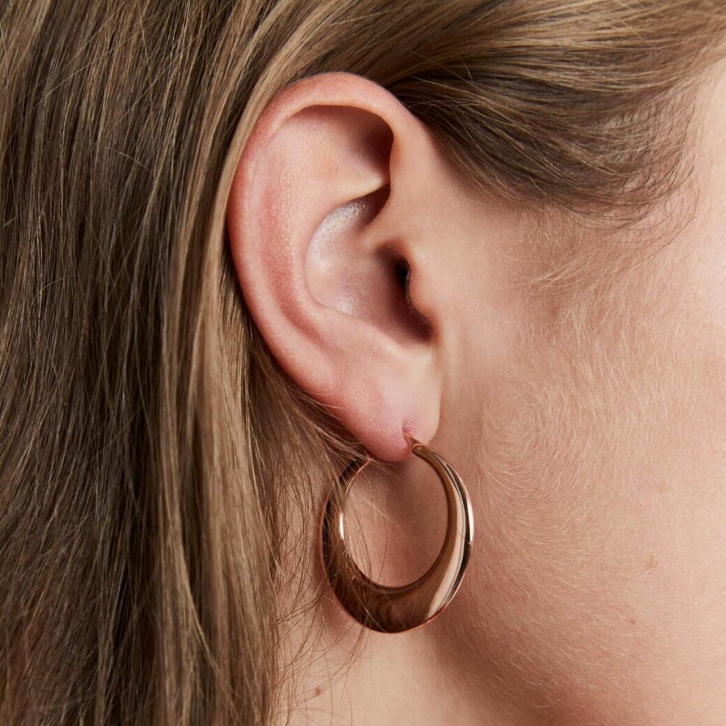 Rosefield - Bold hoop rosegold - korvakorut ruusukullattu-222151