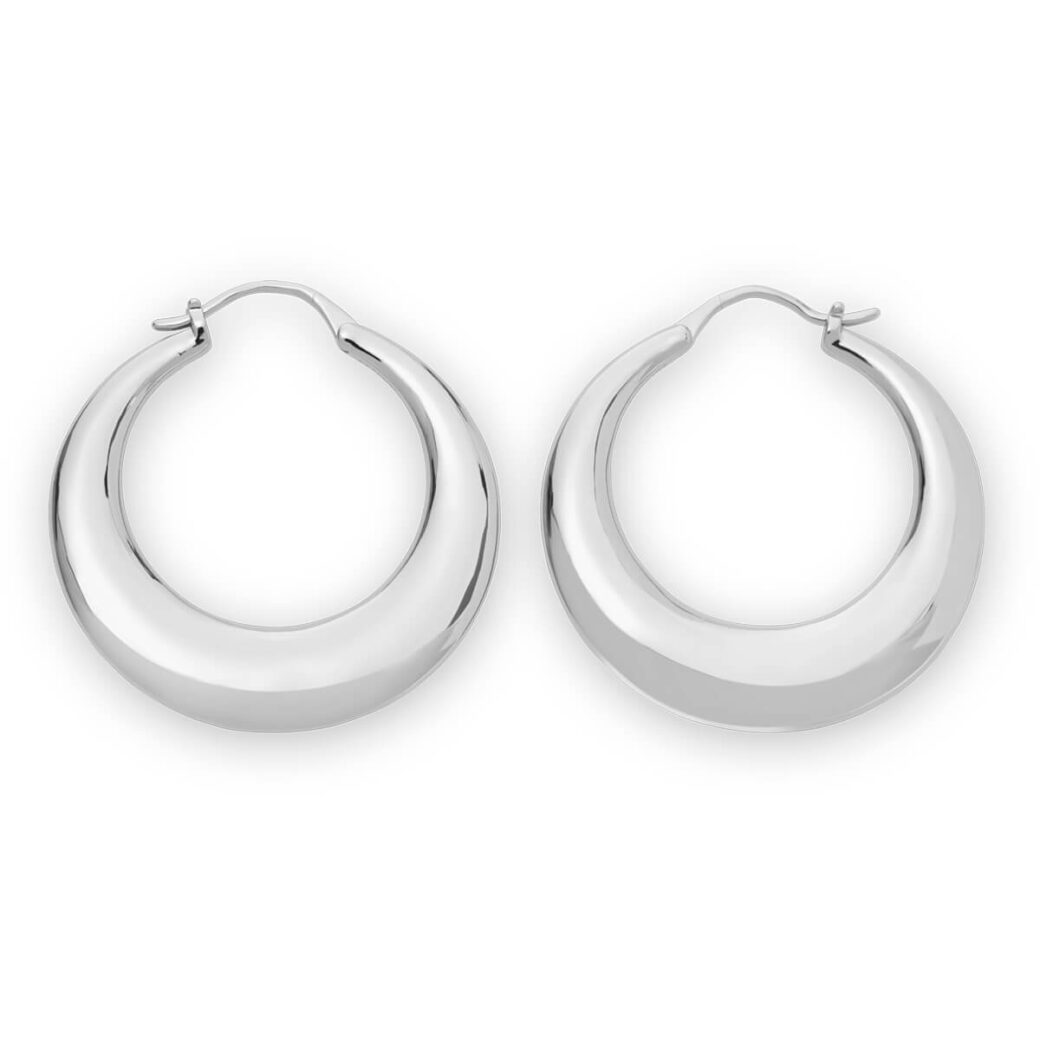 Rosefield - Bold hoop silver - korvakorut hopeoitu-222159