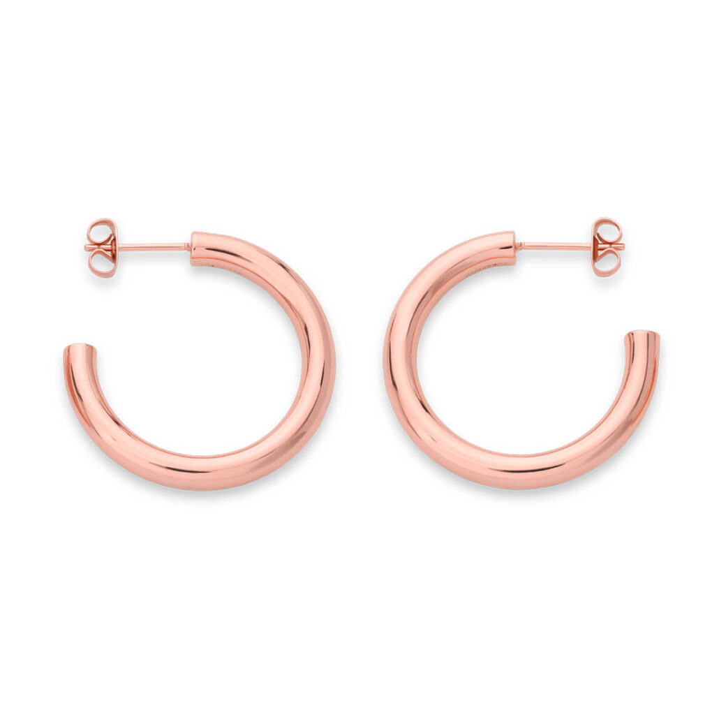 Rosefield - Classic hoop small rosegold - korvakorut ruusukullattu-222126