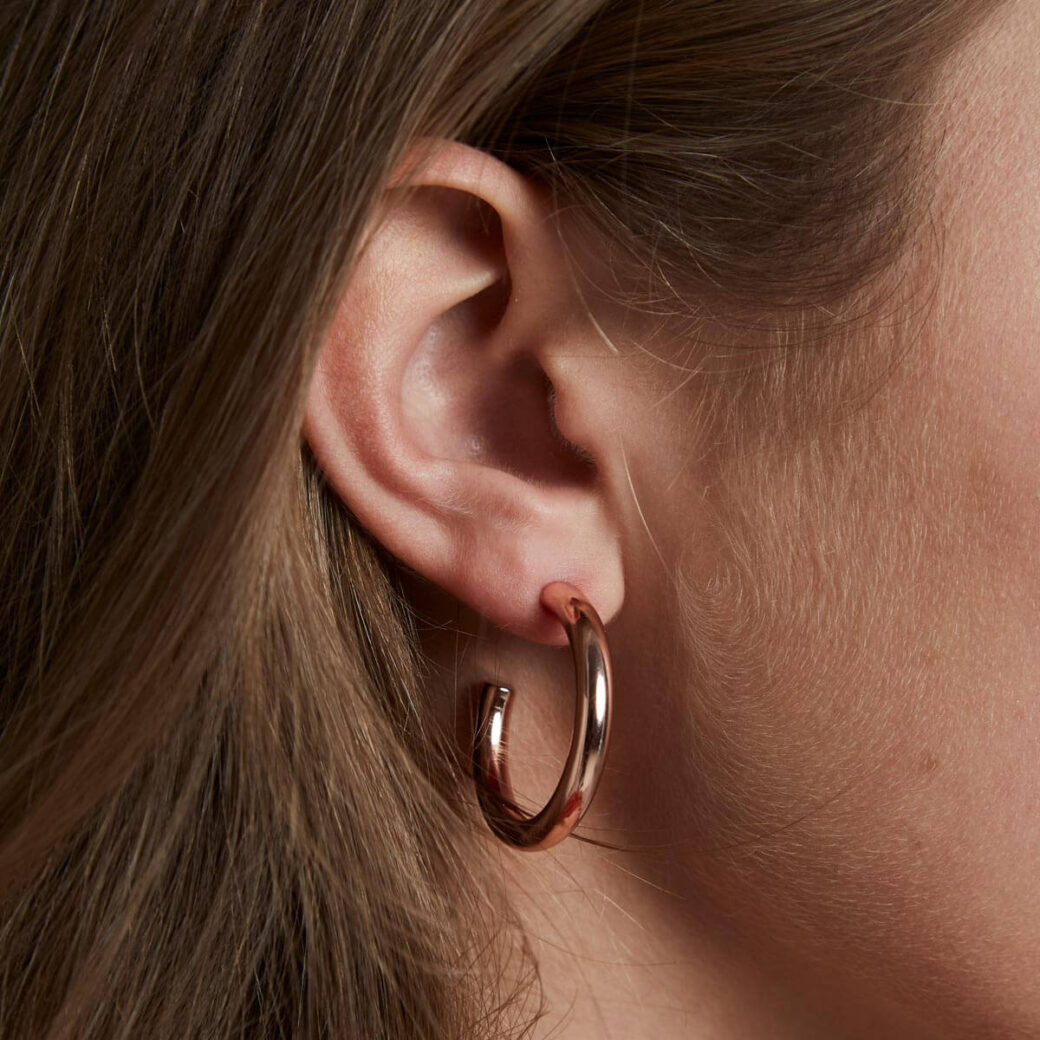 Rosefield - Classic hoop small rosegold - korvakorut ruusukullattu-222127