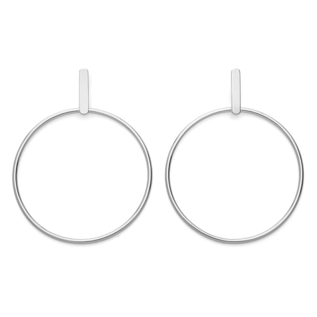 Rosefield - Hoop bar silver - korvakorut hopeoitu-222085