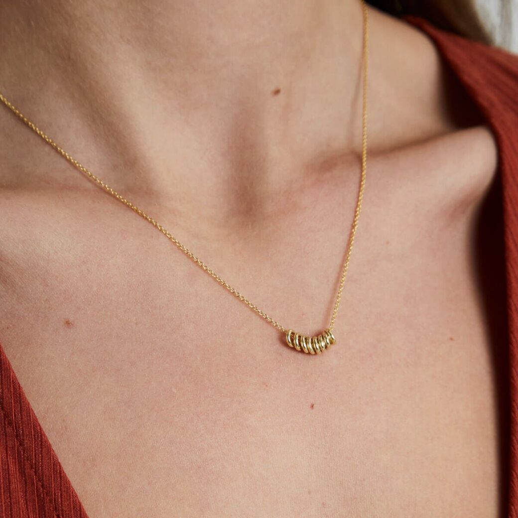 Rosefield - Multi hoop necklace gold - kaulakoru kullattu-221964