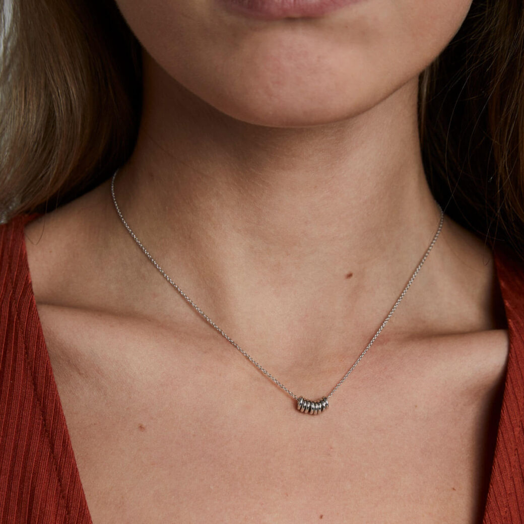 Rosefield - Multi hoop necklace silver - kaulakoru hopeoitu-221970