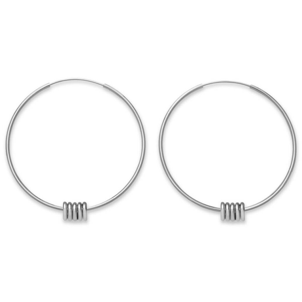 Rosefield - Spring hoop large silver- korvakorut hopeoitu-222064