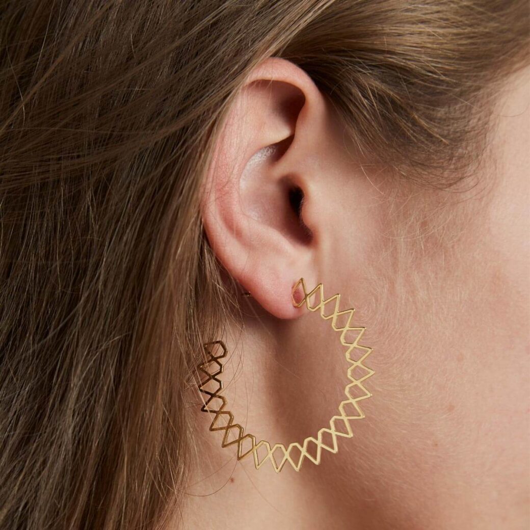 Rosefield - Spike hoop gold - korvakorut kullattu-222041