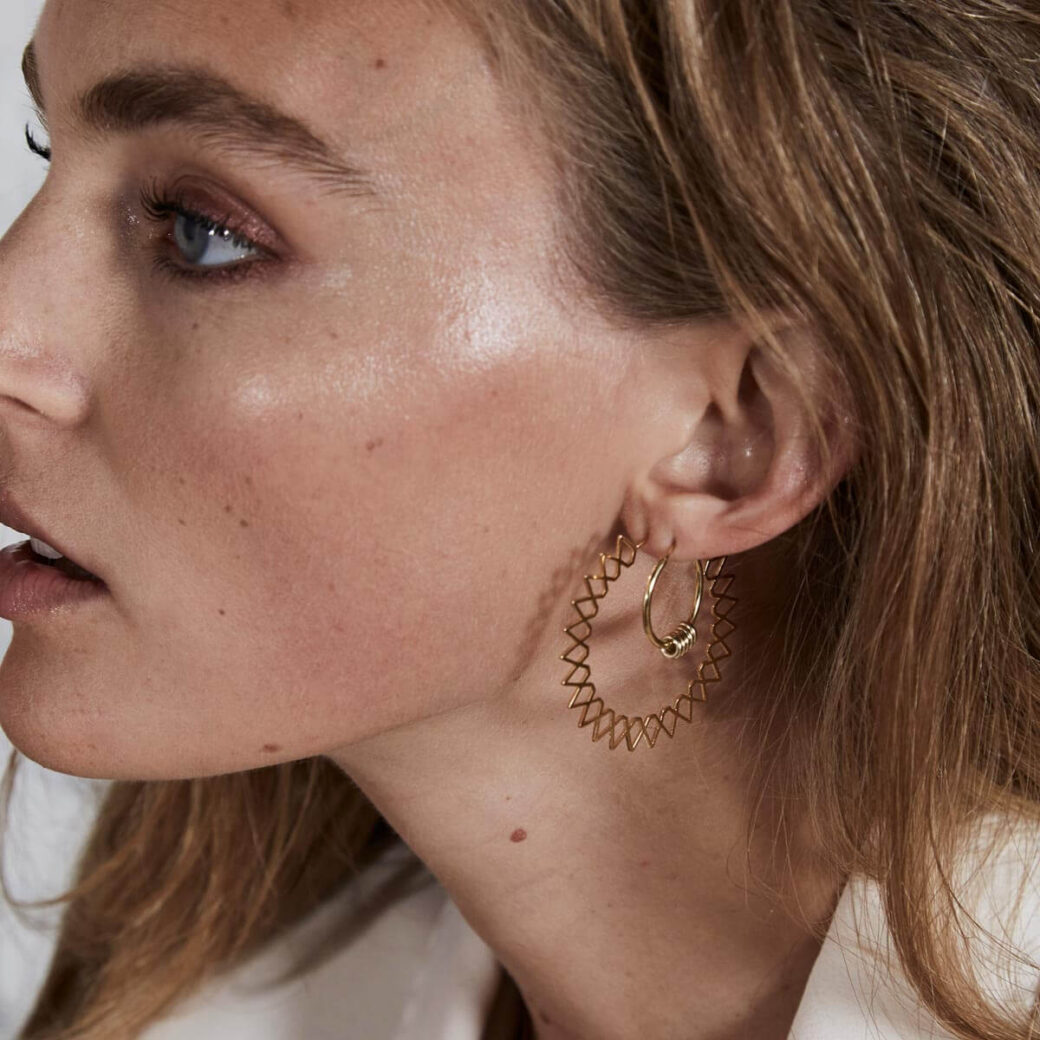 Rosefield - Spike hoop gold - korvakorut kullattu-222042