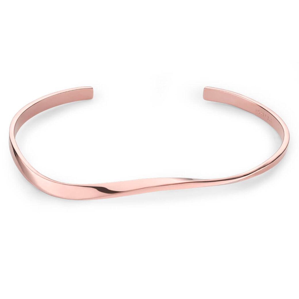 Rosefield - Iggy Twisted Bangle gold - 18k punakullattu rannerengas
