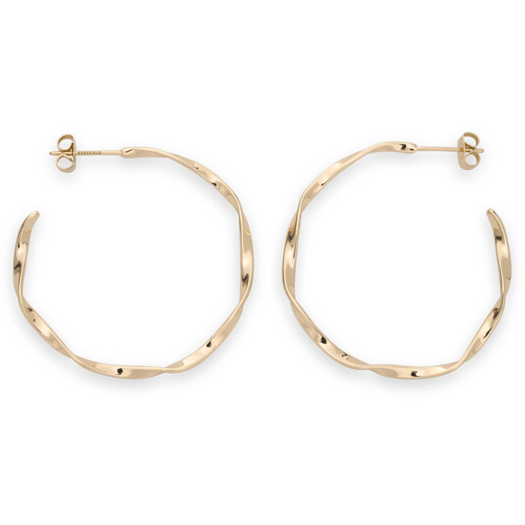 Rosefield - Twisted hoop gold - korvakorut kullattu-222187