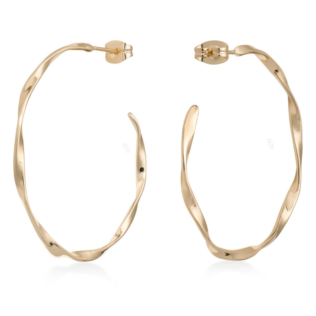 Rosefield - Iggy Twisted hoop gold - kullatut korvarenkaat