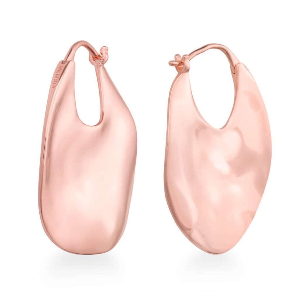 Rosefield Iggy Textured hoop gold - kullatut korvarenkaat