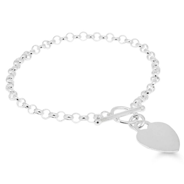 Hopearannekoru sydänlaatta ja T-lukko-0