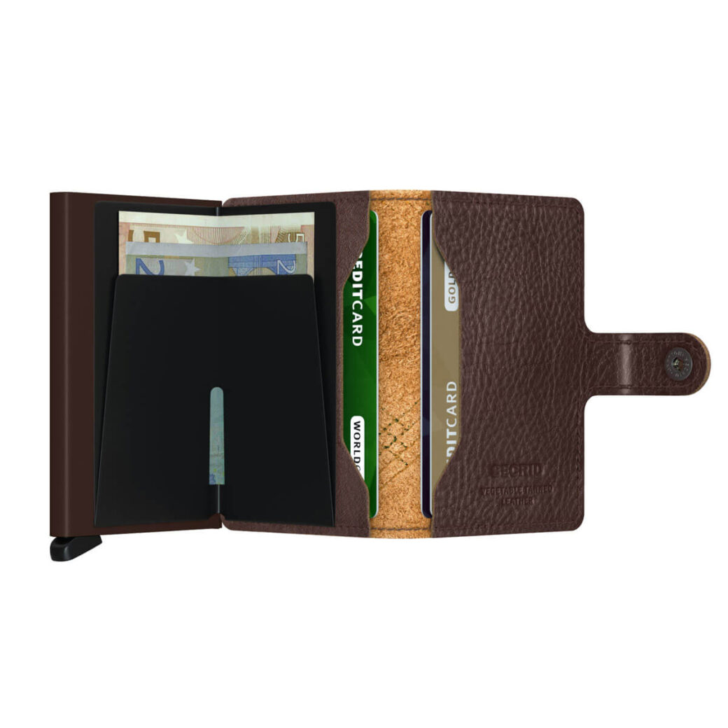 Secrid espresson ruskea lompakko - Miniwallet Stitched Linea Espresso-225761