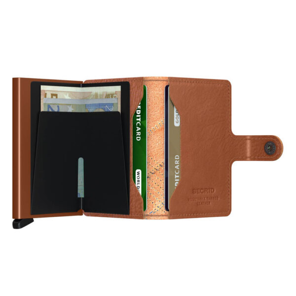 Secrid ruskea lompakko - Miniwallet Stitched Linea Caramello-230264