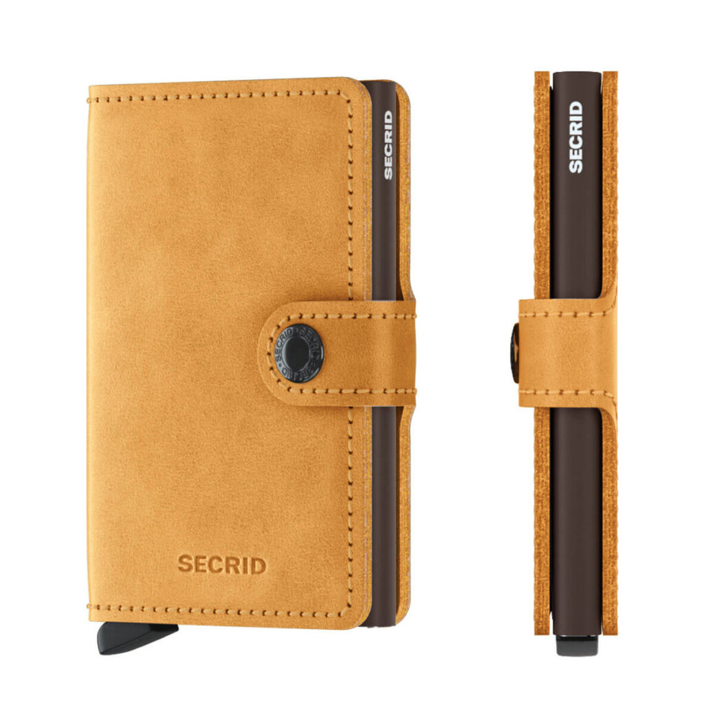 Secrid Miniwallet Ochre - Okrankeltainen lompakko