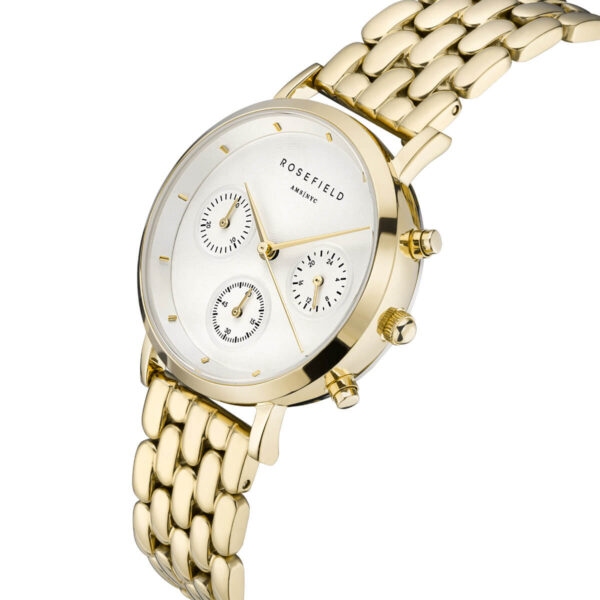 Rosefield - The Gabby - keltakullan värinen kronografi toiminnolla-224114