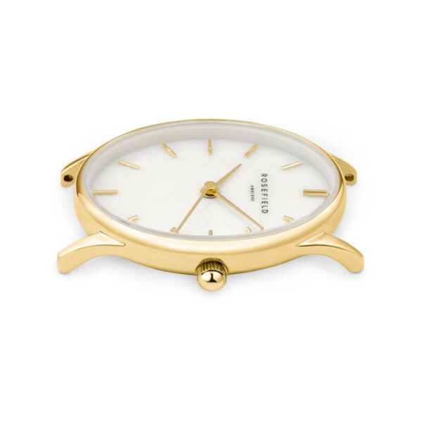 Rosefield the oval keltakulta mesh helmiäistaulu yellow gold watch