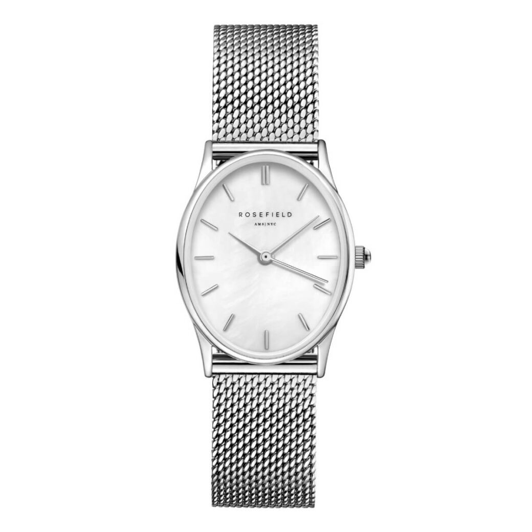 rosefield the oval mesh silver hopea