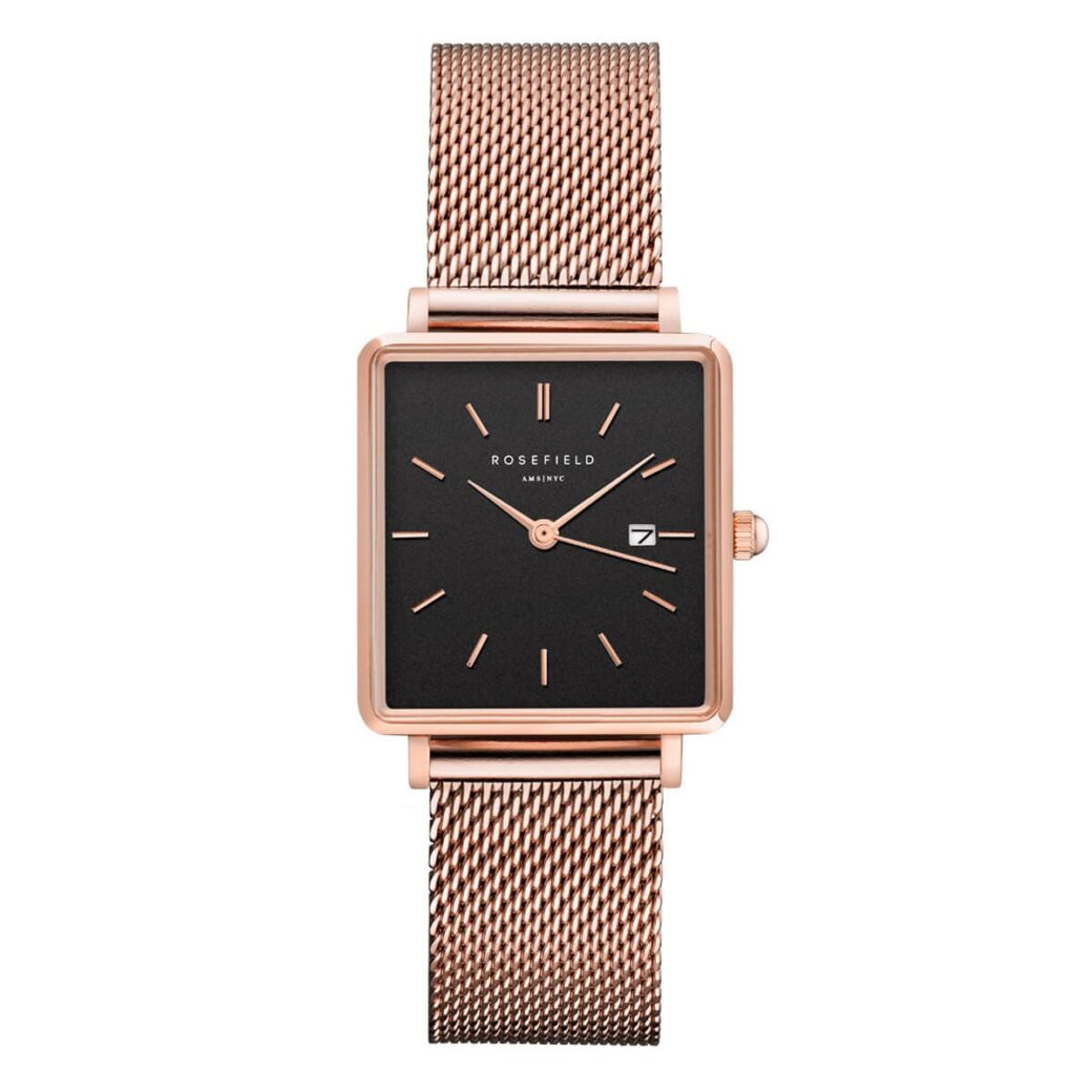 Rosefield Boxy punakullattu mesh musta taulu QBMR-Q05