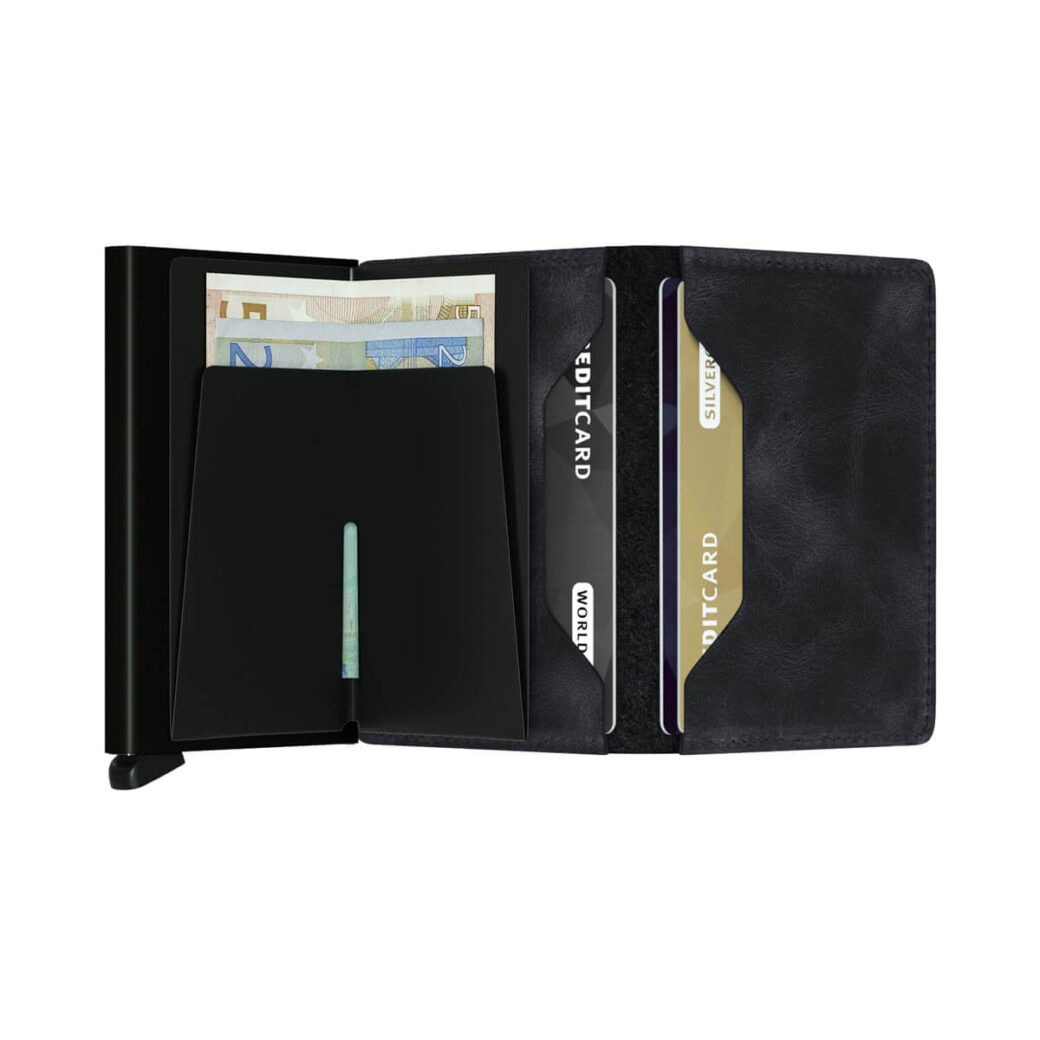 Secrid musta lompakko - Slimwallet Vintage Black-225791
