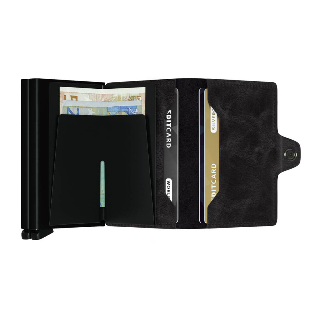 Secrid musta lompakko - Twinwallet Vintage Black-225821