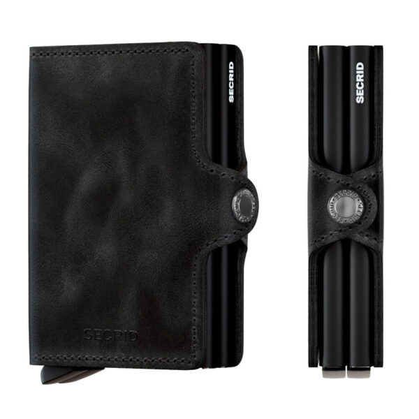 Secrid Twihwallet Vintage Black - musta lompakko / korttikotelo