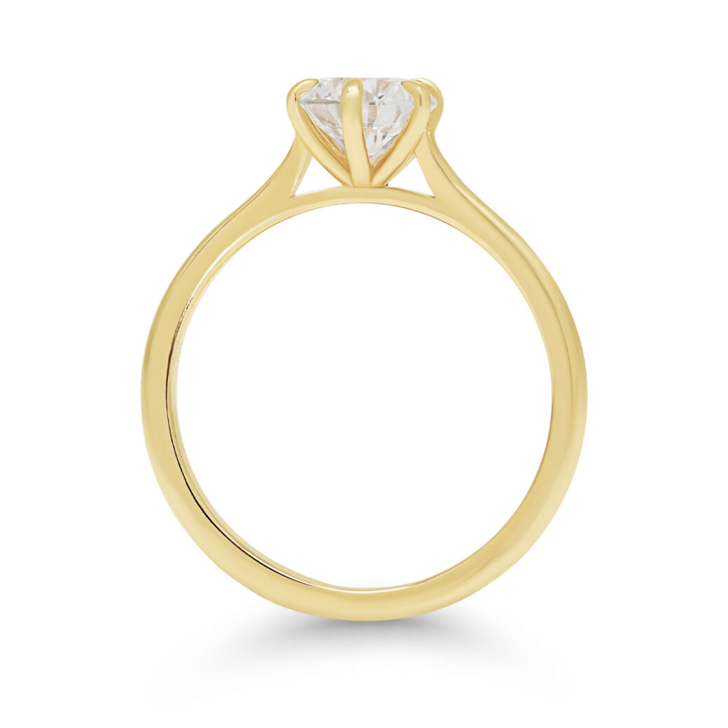 Beat of Love - Laboriteemandiga CRESSIDA ümmargune kiviga kollasest kullast 1.00ct G/VS - Image 4