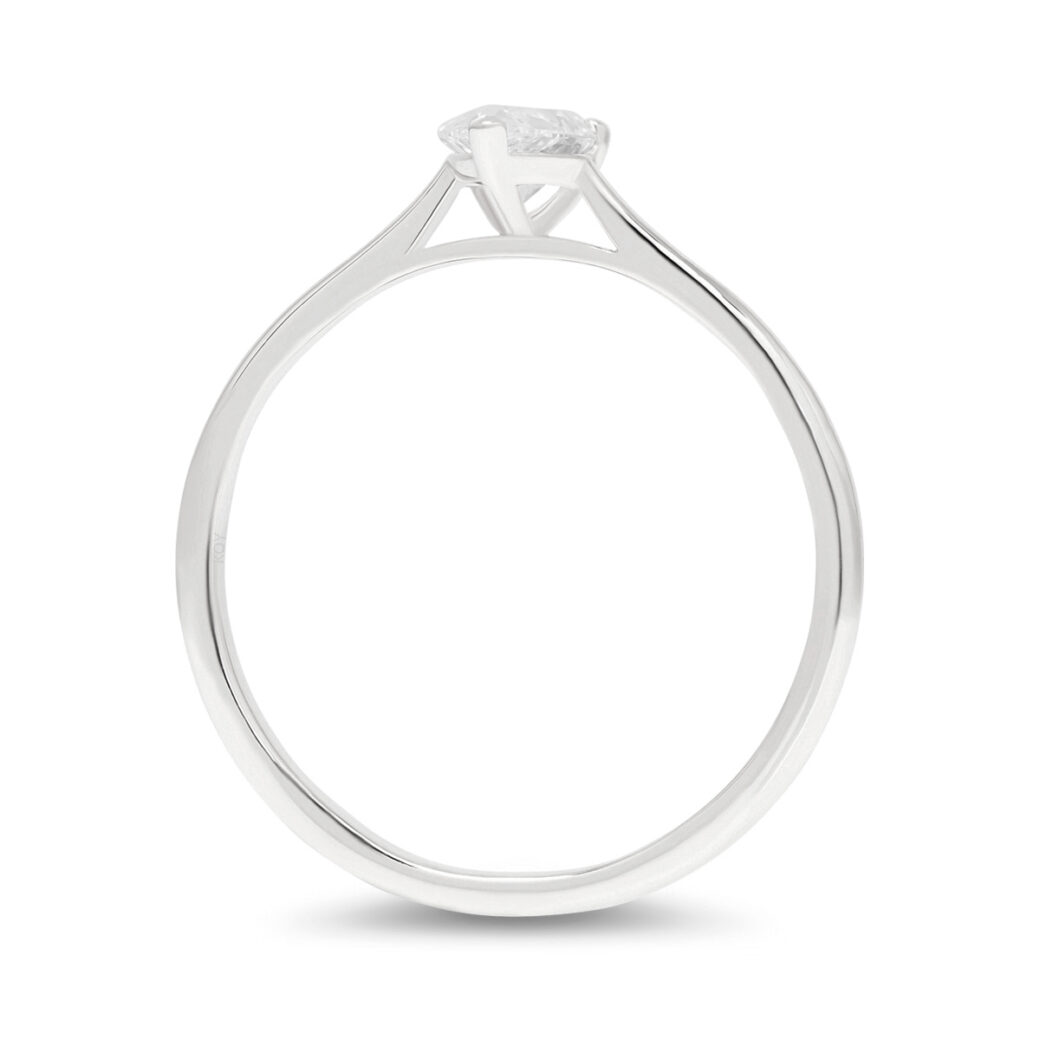 Beat of Love - Loodud teemandid SIRENA drop solitaire valgest kullast 0,50ct G/VS - Image 4