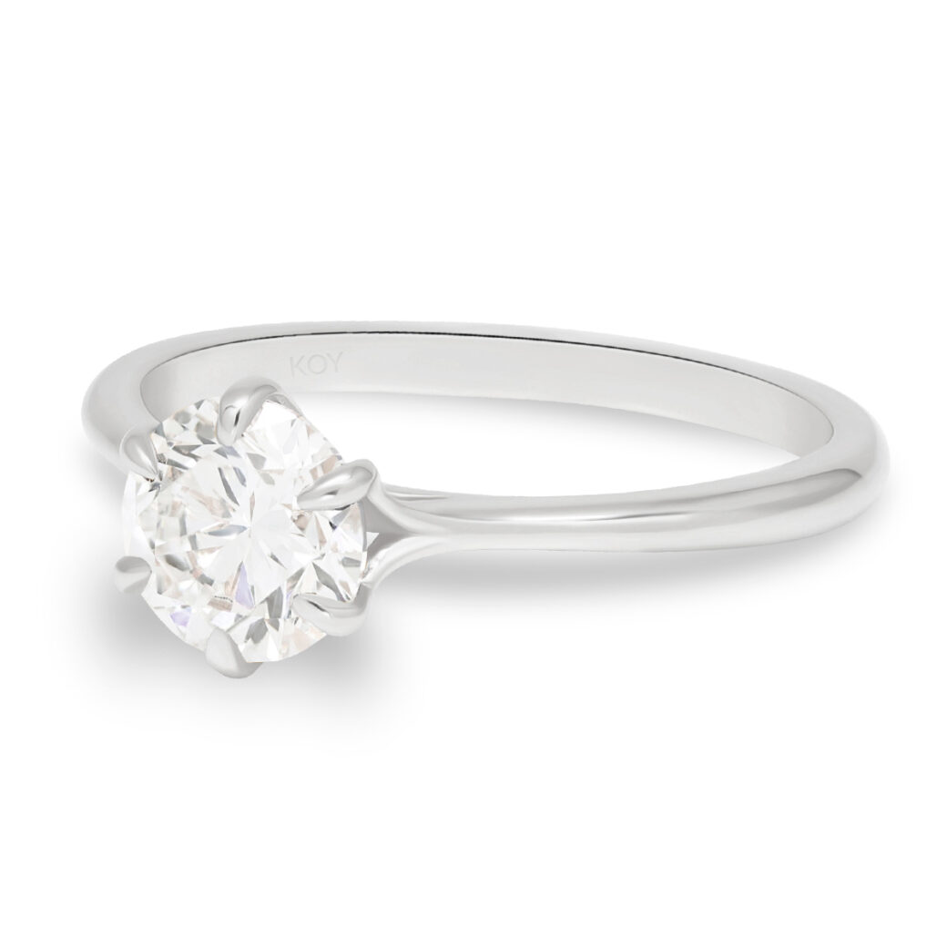 Beat of Love - Loodud teemandid CRESSIDA ümmargune solitaire valgest kullast 1.00ct D-F/VVS - Image 3