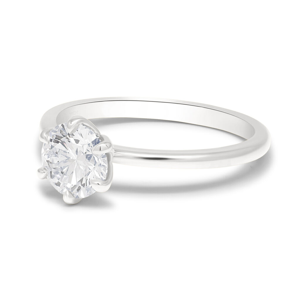 Beat of Love - Loodud teemandid TESSA ümmargune solitaire valgest kullast 1.00ct D-F/VVS - Image 3