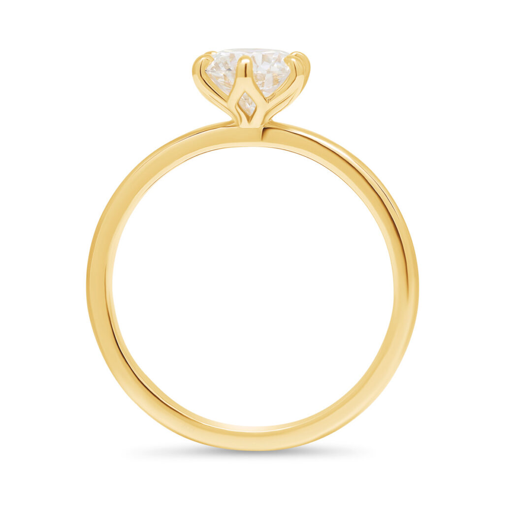 Beat of Love - Loodud teemandid TESSA ümmargune solitaire kollasest kullast 1.00ct D-F/VVS - Image 2