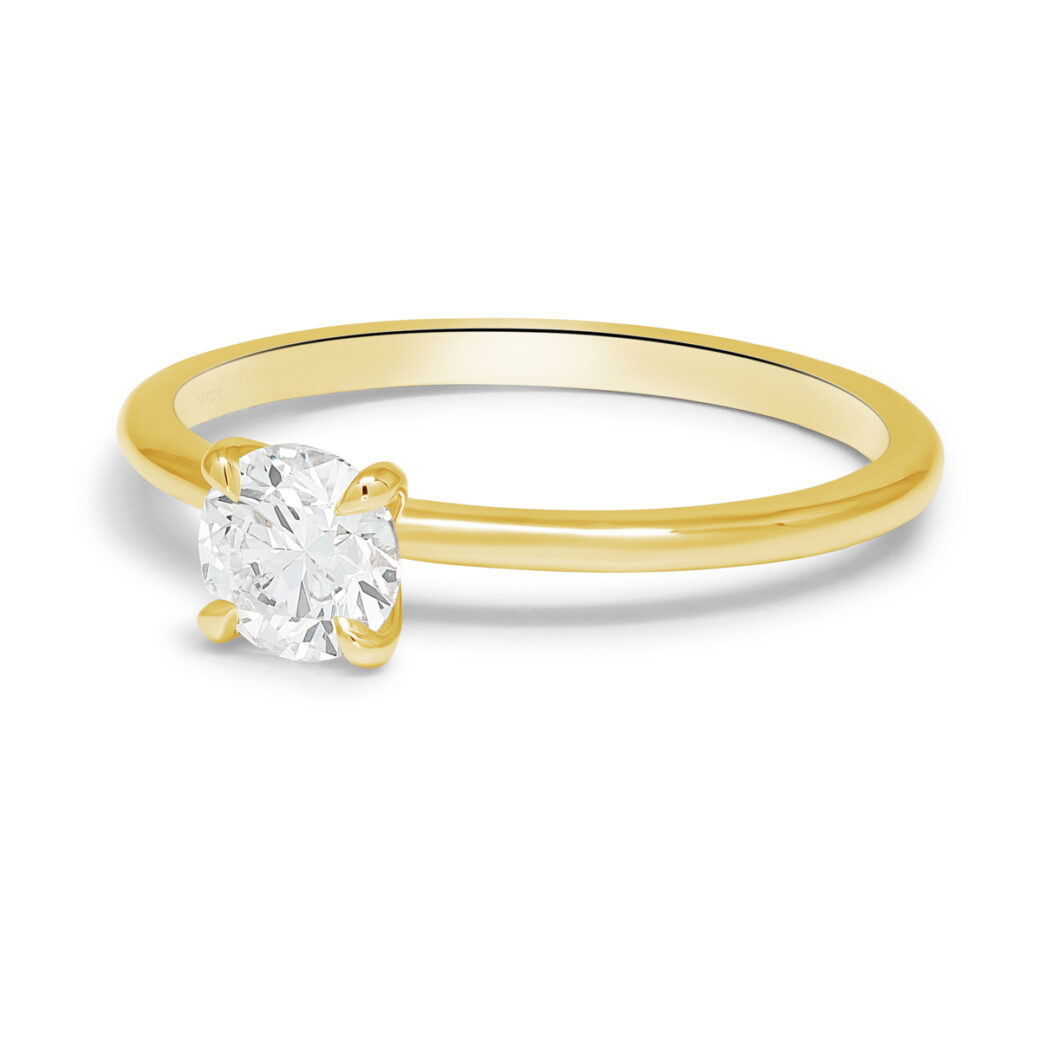Beat of Love - Loovutatud teemandid STELLA ümmargune solitaire kollasest kullast 0,50ct D-F/VVS - Image 3