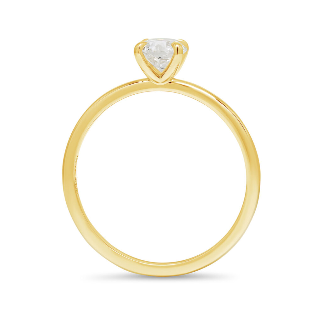 Beat of Love - Loovutatud teemandid STELLA ümmargune solitaire kollasest kullast 0,50ct D-F/VVS - Image 2
