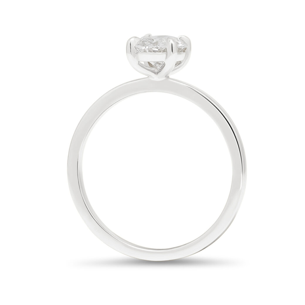 Beat of Love - Created Diamonds AURORA ovaalne solitaire 1.00 D-F/VVS teemantidega sõrmus valgest kullast - Image 2