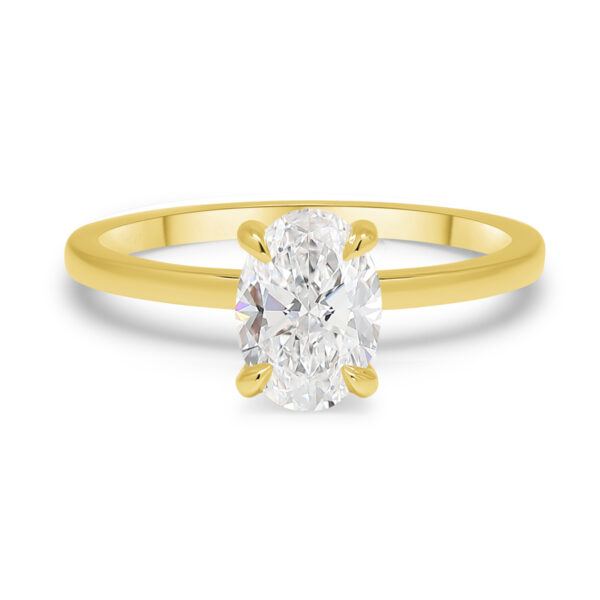 Beat of Love ovaali karaatin timanttisormus keltakultaa