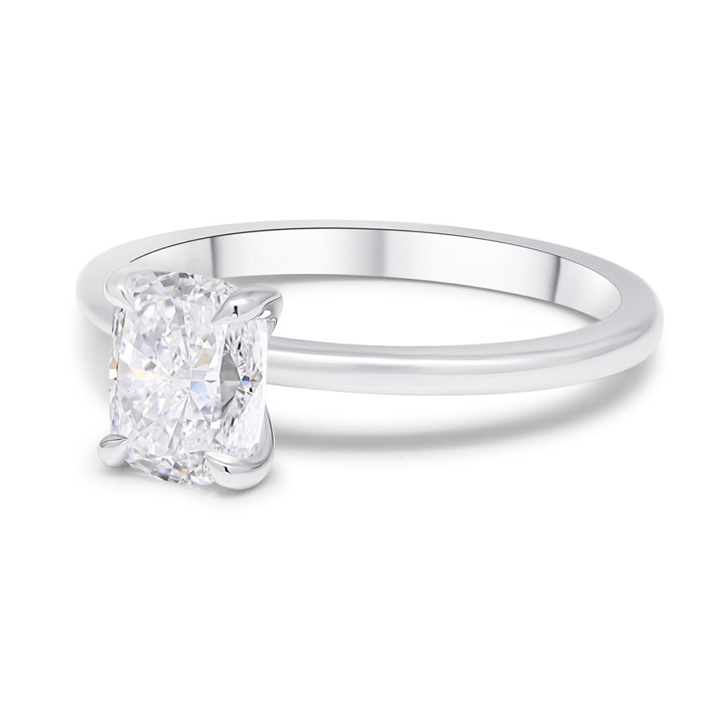 Beat of Love - Loodud teemandid ALEXANDRA Valge kuld Cushion 1.00ct D-F/VVS - Image 3