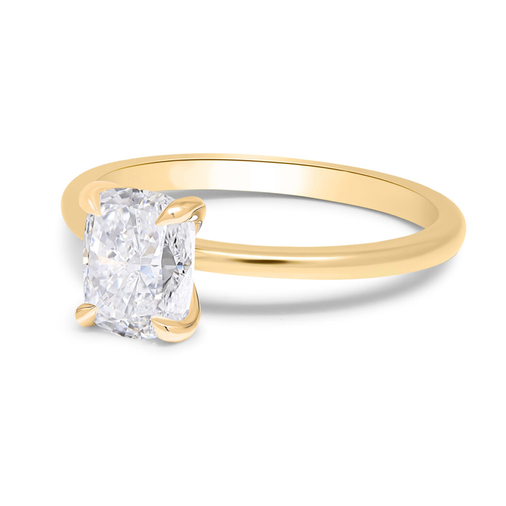 Beat of Love - Loodud teemandid ALEXANDRA kollane kuld Cushion 1.00ct D-F/VVS - Image 3