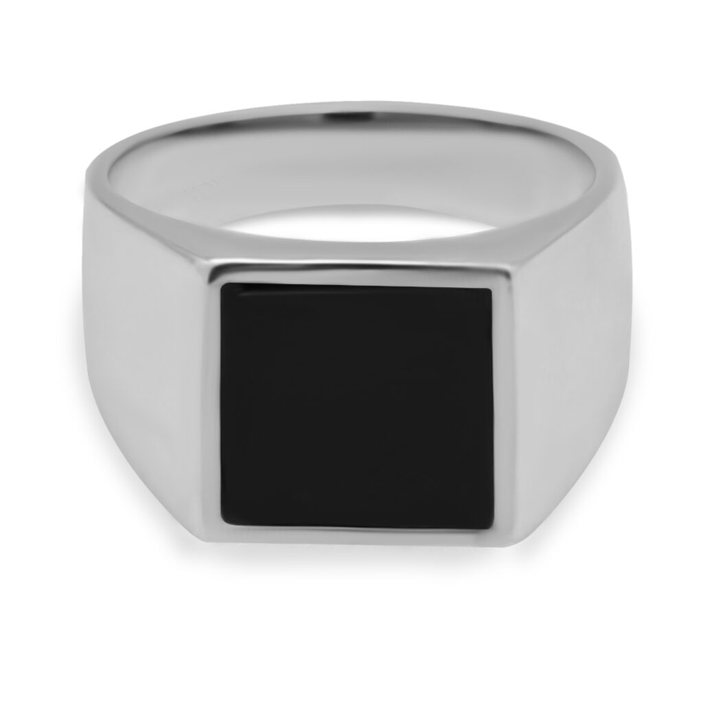 Hõbedast abielusõrmus onyx - Image 3