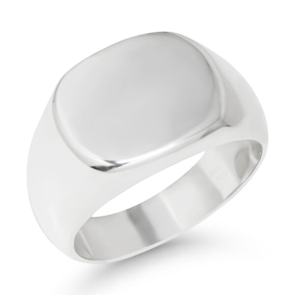 Kantasormus hopeaa pyöristetyt kulmat