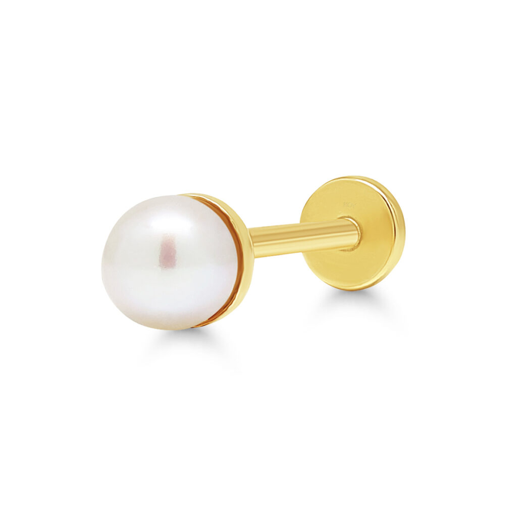 Labret lävistyskoru helmellä 9K