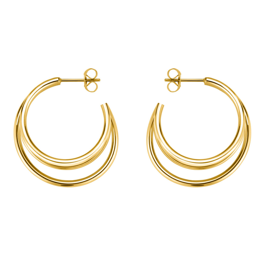 Rosefield - Triple Hoops - kõrvarõngad kullatud - Image 3
