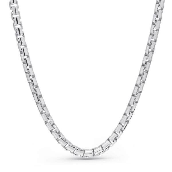 Pyöristetty venetsia hopeakaulaketju 50cm