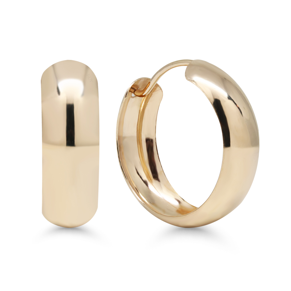 Kullatud poolringid 17mm hõbedast poolringid