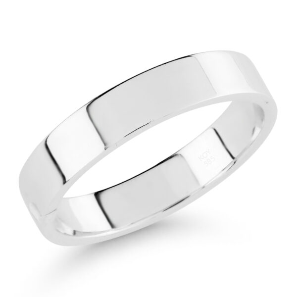 14k palladium valkokulta kihlasormus flakka 4mm