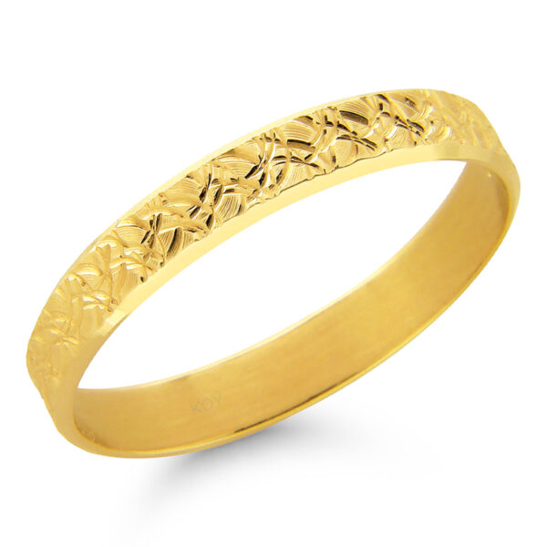 14K keltakulta kihlasormus timanttileikattu 3mm